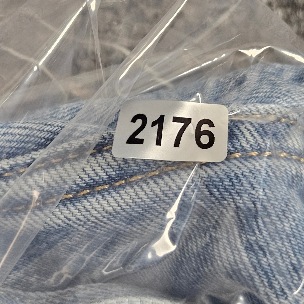 Levis 501 Jean Shorts Denim Womens 27 Light Wash Distressed Cut Off Beach Summer - Picture 11 of 11